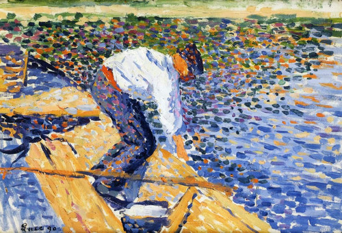 Le Pecheur De Vers De Vase By Maximilien Luce By Maximilien Luce
