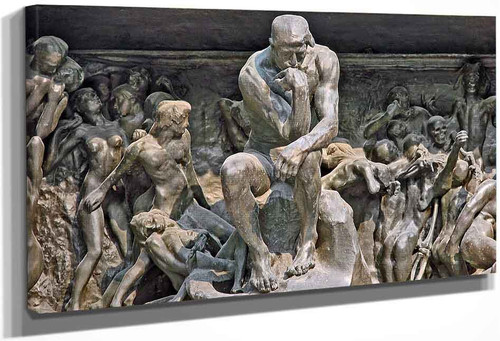 Le Penseur In Situ On 'Gates Of Hell' By Auguste Rodin