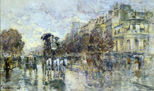 Les Grands Boulevards, Paris By Frederick Childe Hassam