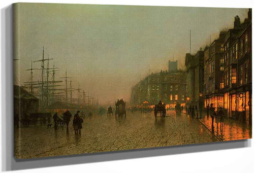Liverpool From Wapping 1 By John Atkinson Grimshaw By John Atkinson Grimshaw