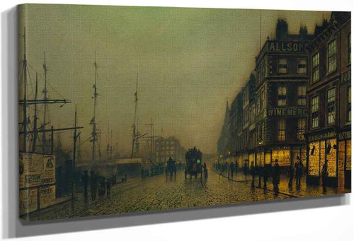 Liverpool Quay By Moonlight By John Atkinson Grimshaw By John Atkinson Grimshaw