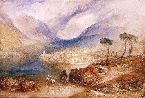 Llanberis Lake And Snowdon Caernarvon, Wales By Joseph Mallord William Turner