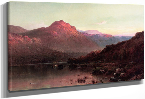 Loch Katrine At Sunset By Alfred De Breanski, Sr.