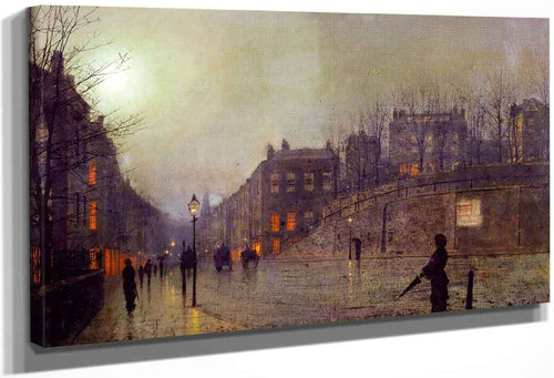 London, View Of Heath Street By Night By John Atkinson Grimshaw By John Atkinson Grimshaw