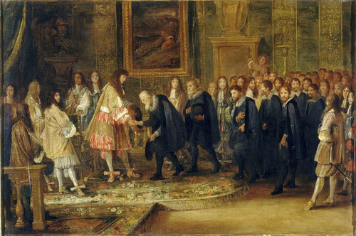 Louis Xiv Receiving The 13 Swiss Ambassadors By Charles Le Brun