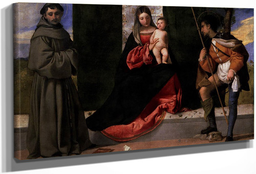 Madonna And Child With Saints Anthony Of Padua And Roch By Titian