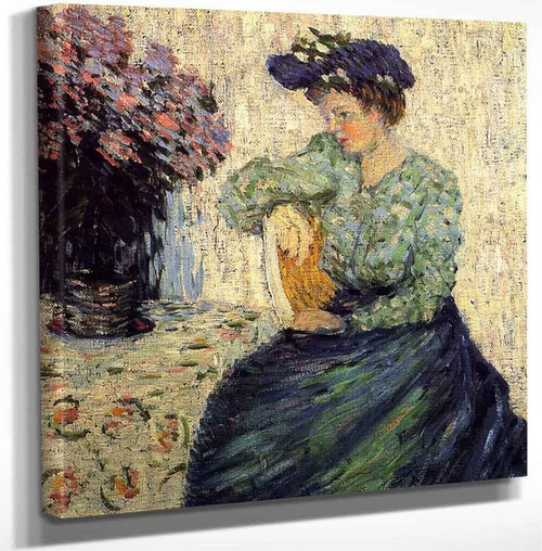 Young Woman With Bunch Of Lilac By Alexei Jawlensky Art Reproduction