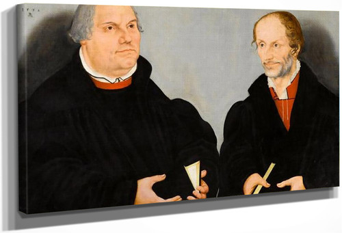 Martin Luther And Philipp Melanchthon By Lucas Cranach The Elder By Lucas Cranach The Elder