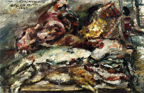Meat And Fish At Hiller's Berlin By Lovis Corinth By Lovis Corinth