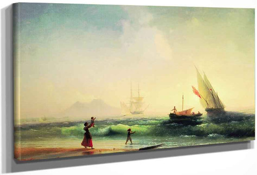 Meeting Of A Fishermen On Coast Of The Bay Of Naples By Ivan Constantinovich Aivazovsky By Ivan Constantinovich Aivazovsky