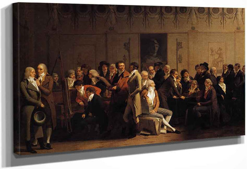 Meeting Of Artists In Isabeys Studio By Louis Leopold Boilly By Louis Leopold Boilly