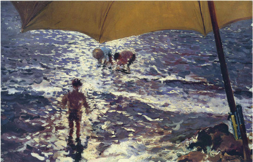Midday At Valencia Beach By Joaquin Sorolla Y Bastida