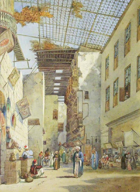 A Bazaar, Cairo By Frederick Goodall