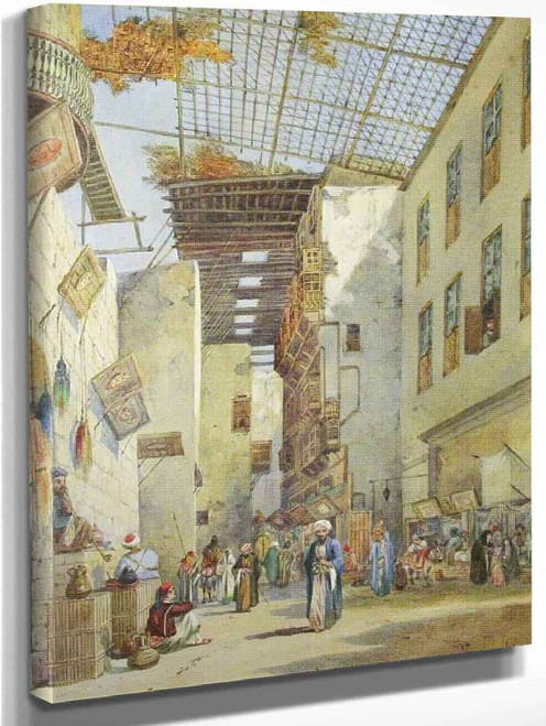 A Bazaar, Cairo By Frederick Goodall