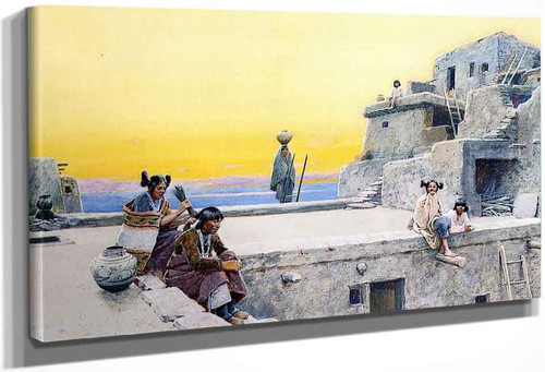 Moki Courtship By Henry F. Farny By Henry F. Farny