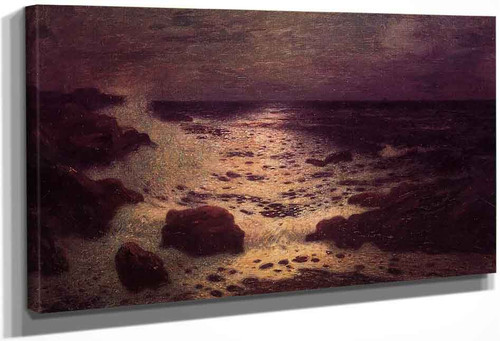 Moonlight On The Sea And The Rocks By Ferdinand Du Puigaudeau