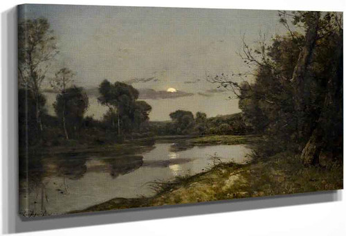 Moonrise1 By Henri Joseph Harpignies, Aka Henri Harpignies