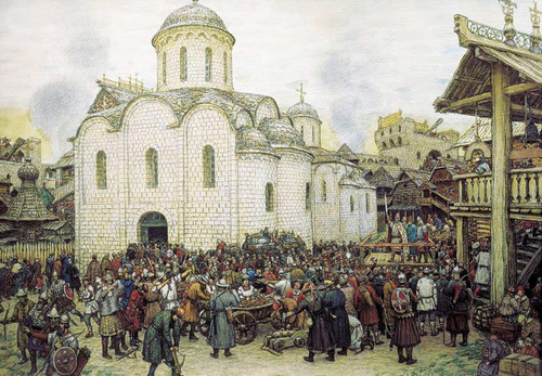 Moscow In The Xiv Century By Apollinari Vasnetsov
