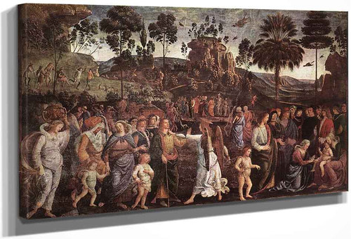 Moses's Journey Into Egypt And The Circumcision Of His Son Eliezer By Pietro Perugino By Pietro Perugino