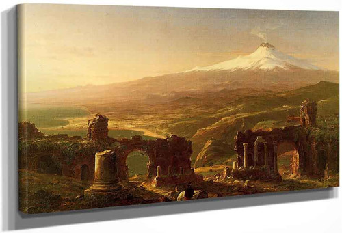 Mount Etna From Taormina By Thomas Cole By Thomas Cole