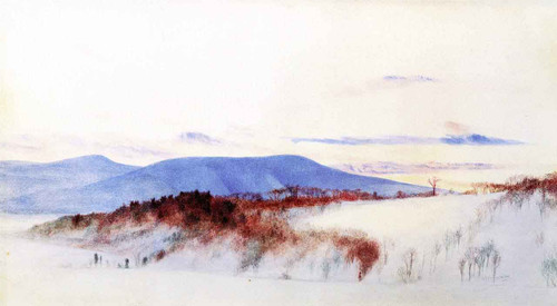 Mount Everett In Snow By Henry Roderick Newman