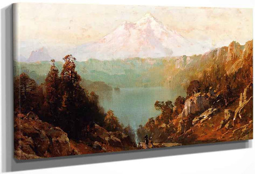 Mount Shasta From Castle Lake At Evening By Thomas Hill By Thomas Hill