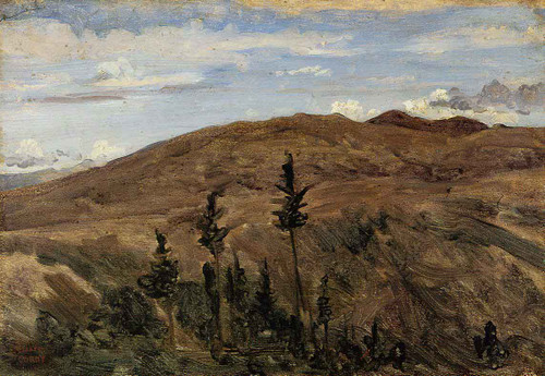 Mountains In Auvergne By Jean Baptiste Camille Corot