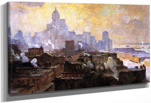 Mountains Of Manhattan By Colin Campbell Cooper By Colin Campbell Cooper