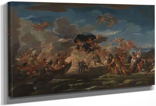 Mythological Scene With The Rape Of Proserpine By Luca Giordano, Aka Luca Fa Presto By Luca Giordano