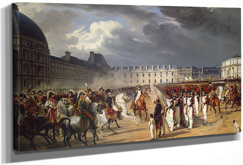 Napoleon Reviewing The Guard In The Place Du Carrousel By Horace Vernet