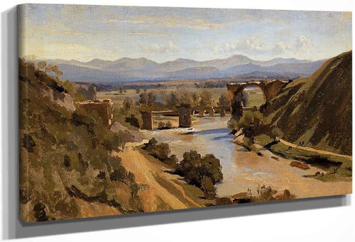 Narni The Ponte Augusto Over The Nera By Jean Baptiste Camille Corot