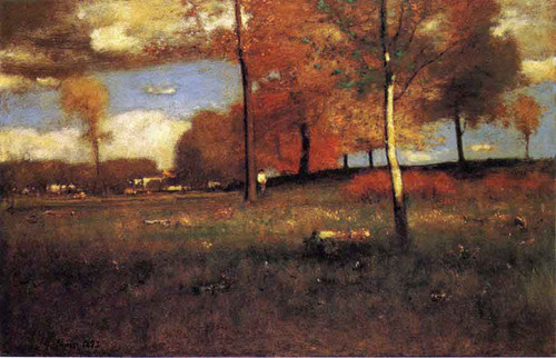 Near The Village, October By George Inness By George Inness