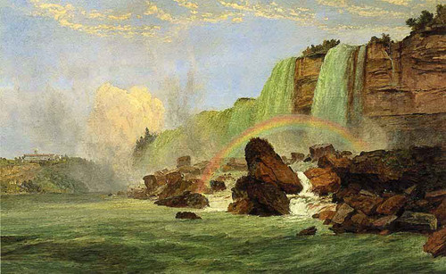 Niagara Falls With View Of Clifton House By Jasper Francis Cropsey By Jasper Francis Cropsey