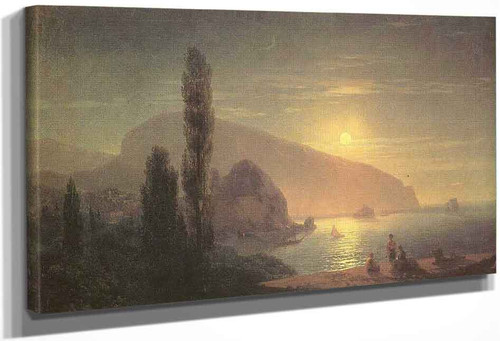 Night At Crimea. View On Aiudag By Ivan Constantinovich Aivazovsky By Ivan Constantinovich Aivazovsky