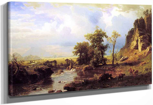 North Fort Of The Platte River, Nebraska By Albert Bierstadt