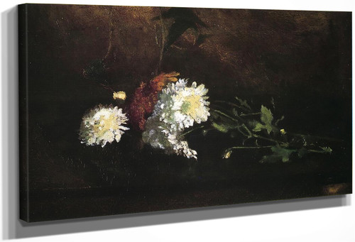 Nosegay Of Chrysanthemums By John La Farge By John La Farge