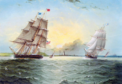 Off Sandy Hook By James E. Buttersworth