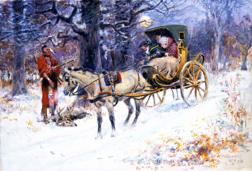 Old Christmas In New England By Charles Marion Russell