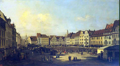 Old Market Place In Dresden By Bernardo Bellotto Old Market Place In Dresden By Bernardo Bellotto