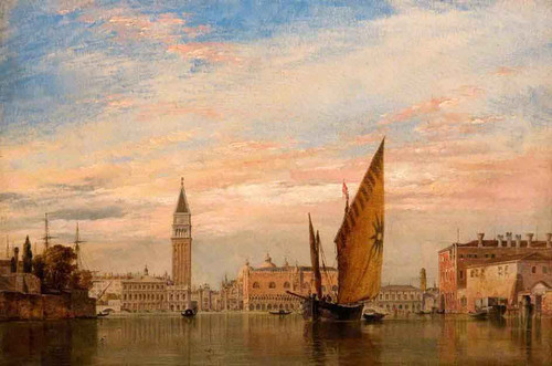 On The Bacino Di San Marco, Venice By Edward William Cooke, R.A. On The Bacino Di San Marco, Venice By Edward William Cooke, R.A.