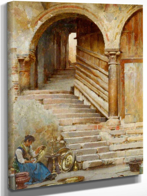 A Courtyard In Verona By William Logsdail