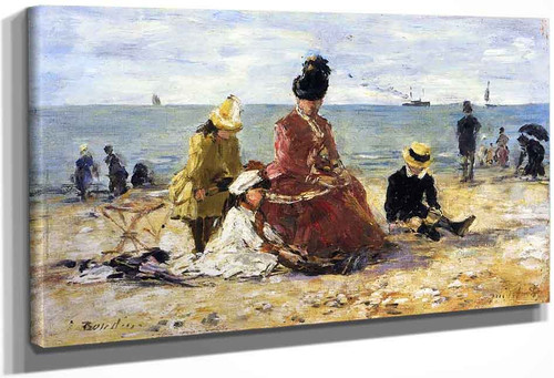 On The Beach222 By Eugene Louis Boudin