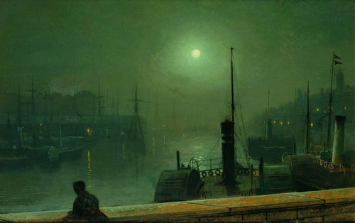 On The Clyde, Glasgow By John Atkinson Grimshaw By John Atkinson Grimshaw