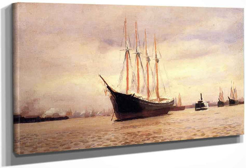 On The Delaware At Tacony By Thomas P. Anshutz