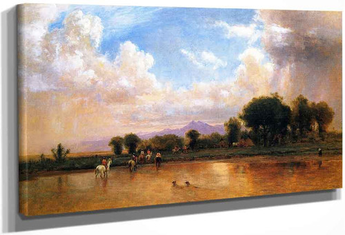 On The Plains, Cache La Poudre River By Thomas Worthington Whittredge