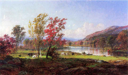 On The Saw Mill River By Jasper Francis Cropsey By Jasper Francis Cropsey