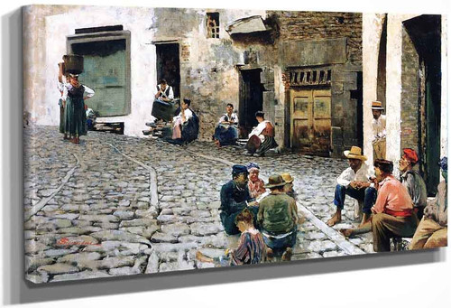 Ore D'ozio A Riomaggiore By Telemaco Signorini