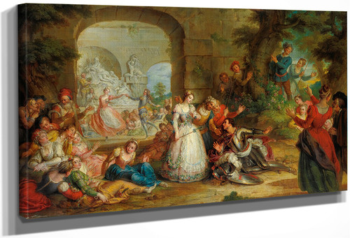Orlando And The Marriage Of Angelica (Small Version) By Charles Antoine Coypel Iv(French, 1694 1752) By Charles Antoine Coypel Iv(French, 1694 1752)