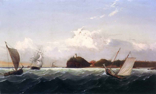 Owl's Head Light, Rockland By Fitz Henry Lane