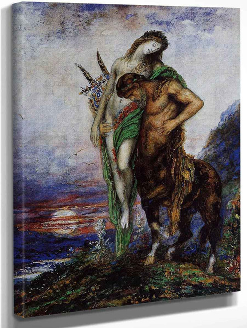 A Dead Poet Being Carried By A Centaur By Gustave Moreau